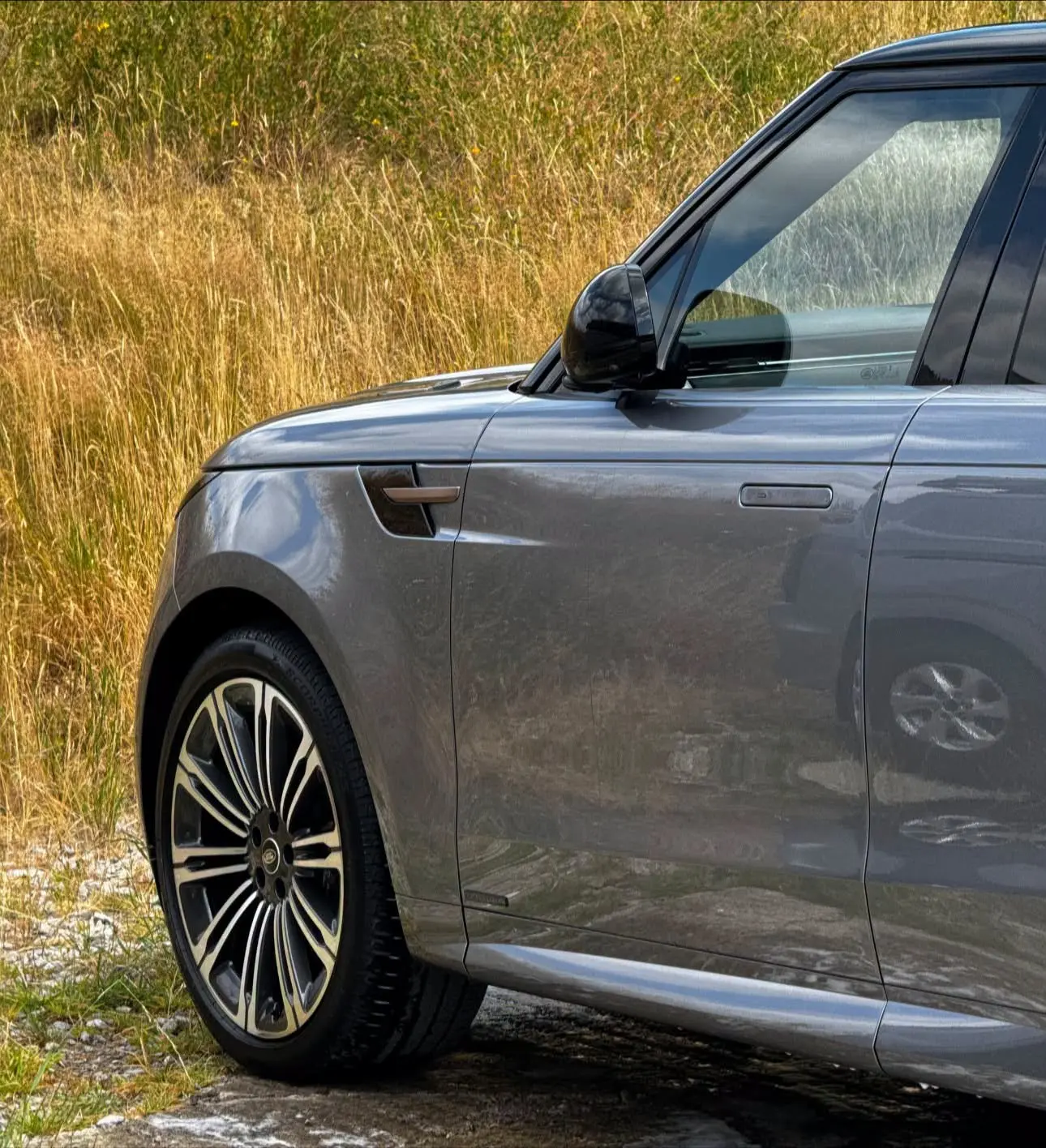 Grey Range Rover Sport after a wash